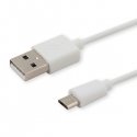 Savio CL-124 USB kabelis USB 2.0 2 m USB A Micro-USB B Balts
