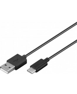 Goobay 59124 USB kabelis USB 2.0 3 m USB A USB C Juoda