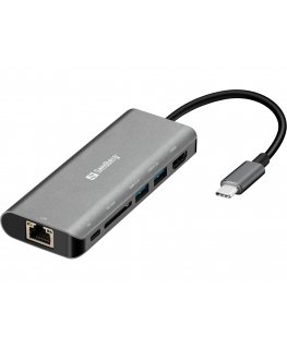 Sandberg USB-C Dock HDMI+LAN+SD+USB,61W