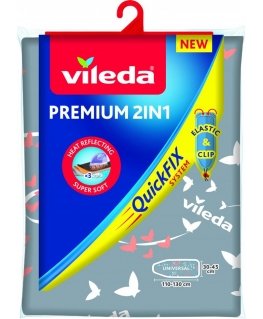 Vileda 163229 ironing board cover Ironing board top cover Cotton, Foam Grey