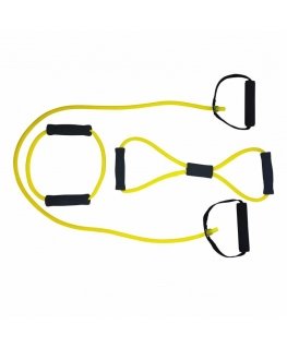 TUNTURI Tubing Set with Grip, Light, Yellow