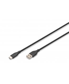 Digitus USB-C silicone connection cable, 2m, black