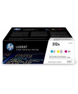 HP 312A Cyan Tri-Pack LaserJet Toner Cartridge