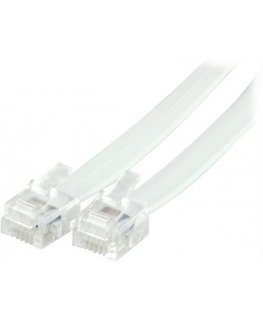 Deltaco DEL-159 telephone cable 2 m White