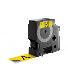 DYMO D1 -Standard Labels - Black on Yellow - 24mm x 7m
