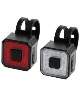 Atom Bicycle Light Set Rechargeable Square 50 lm