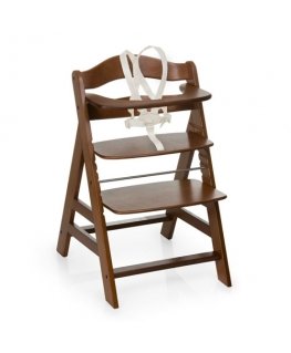 Hauck Alpha+ Traditional high chair Hard seat Walnut