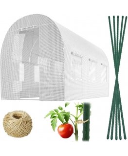 Puutarhatunneli 2 x 3,5 m (7m2) valkoinen Ohut