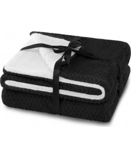 AmeliaHome Blanket SHLEEPY, 70X150 cm, color: black