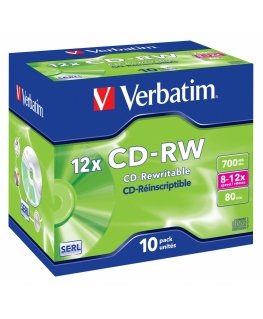 Verbatim CD-RW 12x 700 MB 10 kpl