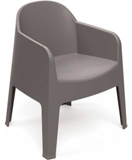 Milane Earthy Toupe FERNE puutarhatuoli käsinojalla