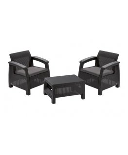 Keter Corfu Weekend outdoor furniture set Graphite, Grey