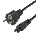 Deltaco 1902302 power cable Black 3 m CEE7/7 C5 coupler