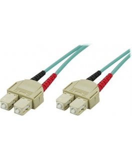 Deltaco SCSC-63 InfiniBand- ja kuituoptiikkakaapeli 3 m 2x SC Vedenvärinen