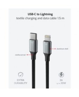 Swissten Textile II USB-C - Lightning Data and Charching Cable 1.5m
