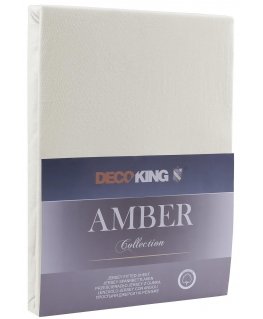 Paklodė DecoKing Amber, ekru, 120x200 cm, su guma