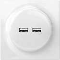 Fibaro Walli N pistorasia 2x USB Valkoinen