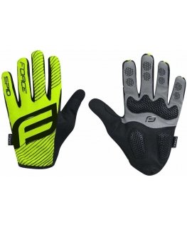 FORCE MTB SPID summer gloves, fluo size M