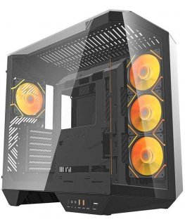Darkflash DY470 computer case (black) + 4 fans + GPU bracket
