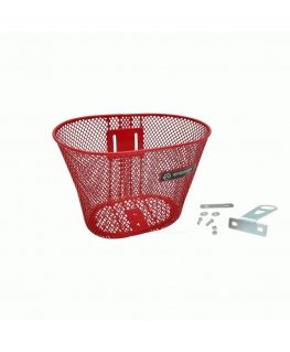 Front basket for children's bike SPENCER, 16"-24", metal, red