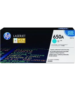 HP 650A Cyan Original LaserJet Toner Cartridge