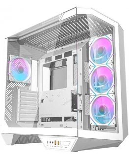 Darkflash DY470 computer case (white) + 4 fans + GPU bracket