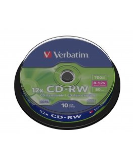 Verbatim CD-RW 12x 700 MB 10 vnt