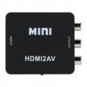 RoGer Adapter to Transfer RCA to HDMI Signal (+Audio) Black