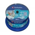 Verbatim CD-R AZO Wide Inkjet Printable no ID 700 MB 52x 50 tk Verbatim CD-R AZO Wide Inkjet Printable no ID 700 MB 52x 50 tk
