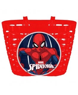 Front basket Spiderman, red