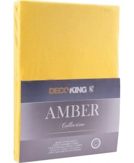 Paklodė DecoKing Amber, geltona, 120x200 cm, su guma