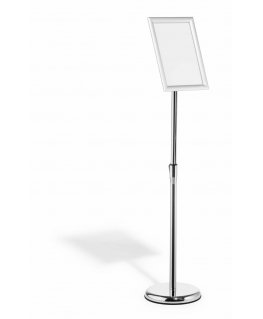 Durable 479823 sign holder/information stand A4 Aluminium, Plastic, Steel Silver