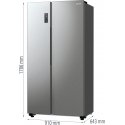 Gorenje NRR9185EAXL side-by-side refrigerator Freestanding 550 L E Silver