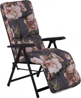 Lena Plus Black Edition A098-01IB PATIO garden armchair with stool