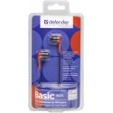 Defender Basic-604 Ausinės Vielinis Įkišamos į ausį Juoda, Raudona