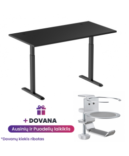 Height-adjustable table Up Up Bjorn Black, Table top M Black