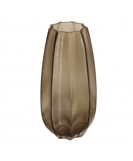 Oem Glass vase 13x29 cm, smoky brown color