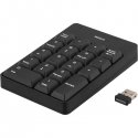 Deltaco TB-144 numeric keypad Universal RF Wireless Black