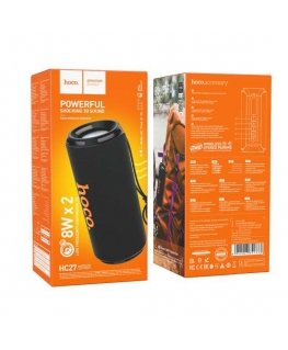 HOCO HC27 Soundful Portable speaker Blutooth/ FM/ TF card/ USB memory stick/ AUX 2 x 8 W Black