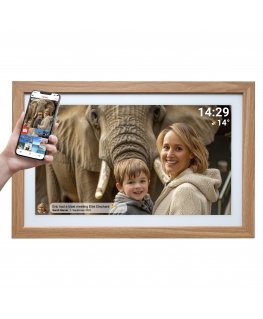 Denver PFF-2162LW digital photo frame Light brown 54.6 cm (21.5") Touchscreen Wi-Fi