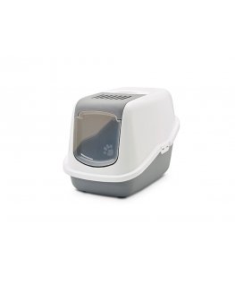 Savic Nestor Cat Hooded litter box Grey, White
