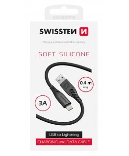 Swissten Soft Silicone USB - Lightning Data and Charging Cable 0.4m