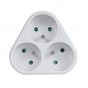 Maclean MCE214 power plug adapter Type E (FR) Type F White