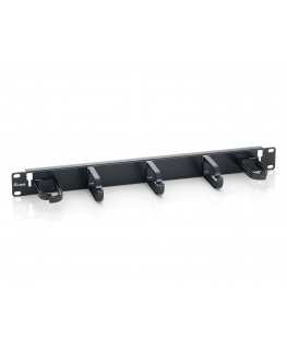 Equip 19" Rack Mount Cable Management Panel, Black (RAL 9005)
