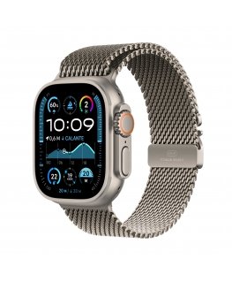 Apple Watch Ultra 2 GPS + Cellular 49mm Natural Titanium Case with Natural Titanium Milanese Loop - L