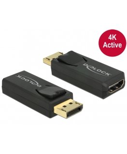 DeLOCK 65573 kaabli soomuutja Displayport 1.2 HDMI Must