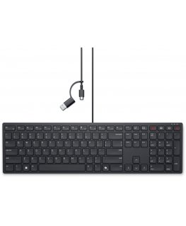 DELL KB525C keyboard Office USB QWERTZ German Black