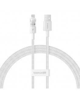 Baseus Gem USB to IP 2.4A fast charging cable 1 m White