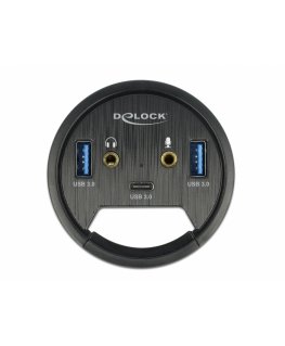 DeLOCK 62794 šakutės lizdas Juoda