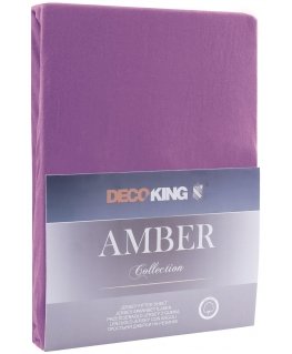 Paklodė DecoKing Amber, alyvinė, 160x200 cm, su guma